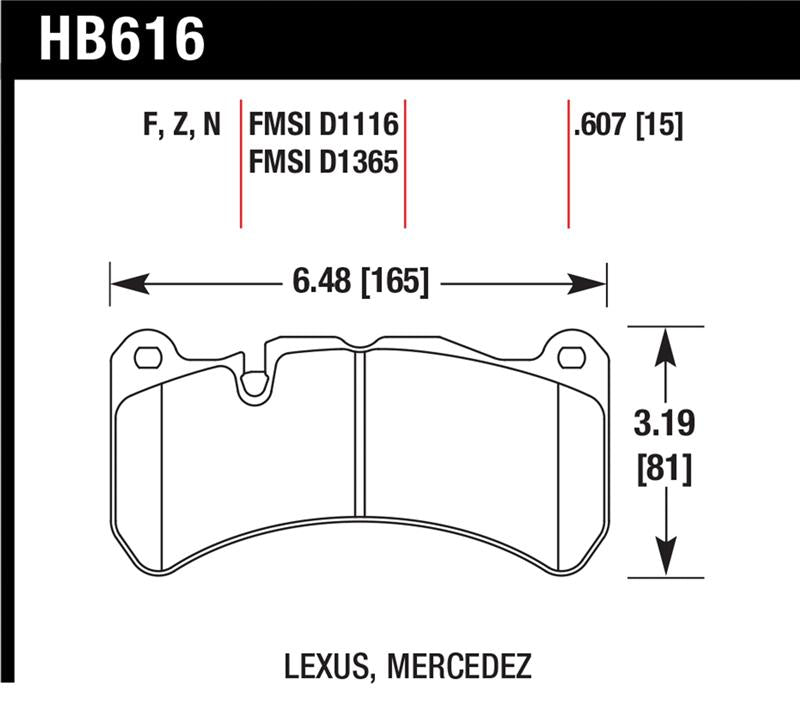 Hawk 08-09 Lexus IS-F HPS Street Front Brake Pads