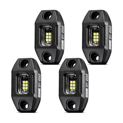 Borne Off-Road Rock Light (Kit of 4) Long Harness BNLT-RL-4T