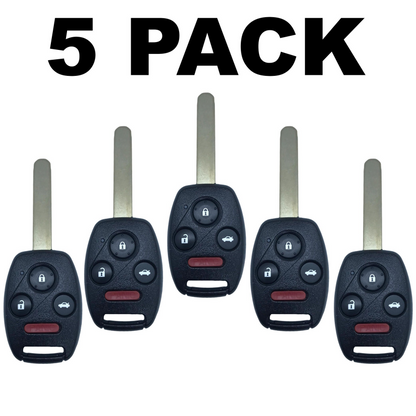 Honda Accord 4 Button Remote Head Key 2008-2015 For KR55WK49308 (5 Pack)