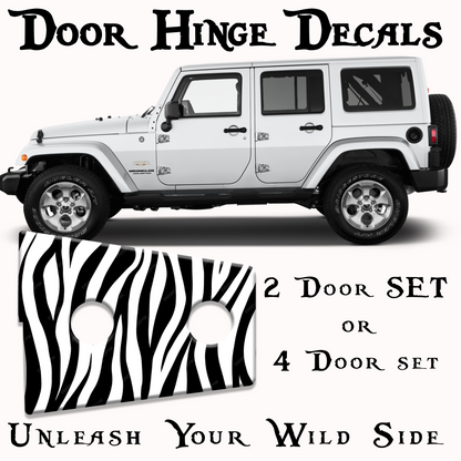 Zebra print print Door hinge decals 46