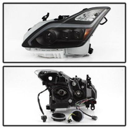 SPYDER xTune Infiniti G37 Coupe (non-AFS) 08-15 Projector Headlights - Black PRO-JH-IG3708-2D-LB-BK 9039331