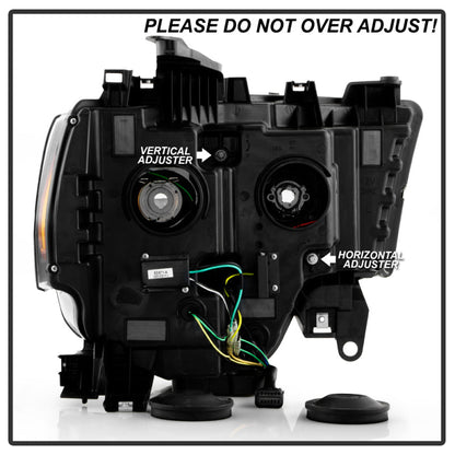 SPYDER 19-22 Dodge Ram 2500 (Halogen Only) Projector Headlights - Black PRO-YD-DR19HDHALSI-SEQ-BK 5088611
