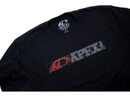 APEXi APEX Blueprint Sketch Tee - Black Medium *Discontinued