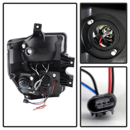 Spyder Ford F250/350 08-10 Projector Headlights LED Halo LED Blk Smke PRO-YD-FS08-HL-BSM 5078490
