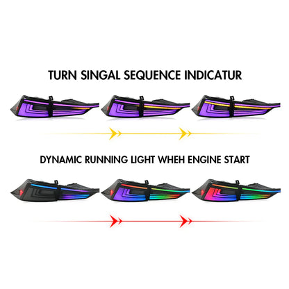 NTXGlow RGB Tail Lights 2014-2021 Lexus IS250 IS300 IS350 IS500 IS200t