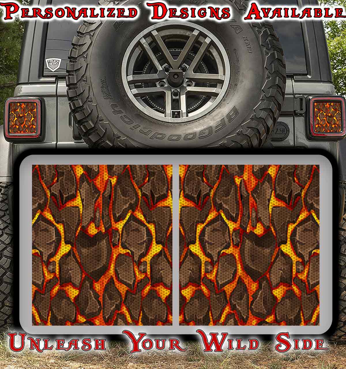Lava taillights cover decal 47