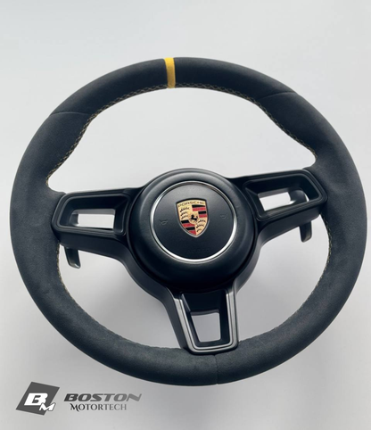 Genuine Porsche 991.2 Steering Wheel Full Set in Yellow
