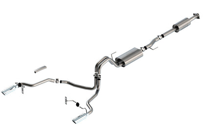 Borla F-150 2021 2.7L/3.5L 4dr CC SB EC STB Lari/King R/Plinum/LTD 3/2.25 SRE CB Touring CHR Tips 140862