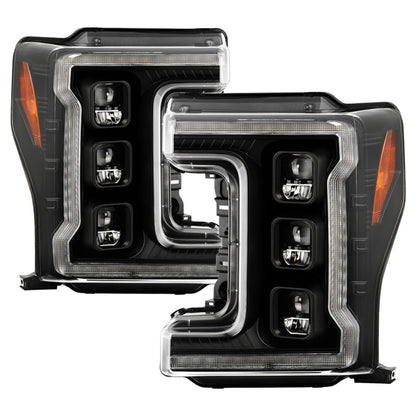 Spyder Ford F-250/F-350/F450 17-18 Full LED Headlights Chrome PRO-YD-FS17HALAP-SEQ-BK 5087430