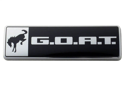 Ford Racing Bronco/Bronco Sport G.O.A.T. Badge - Black/Chrome M-1447-GOAT