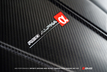 AMS Performance Infiniti 17+ Q60 / 16+ Q50 3.0TT Alpha Matte Carbon Engine Cover ALP.28.06.0001-1