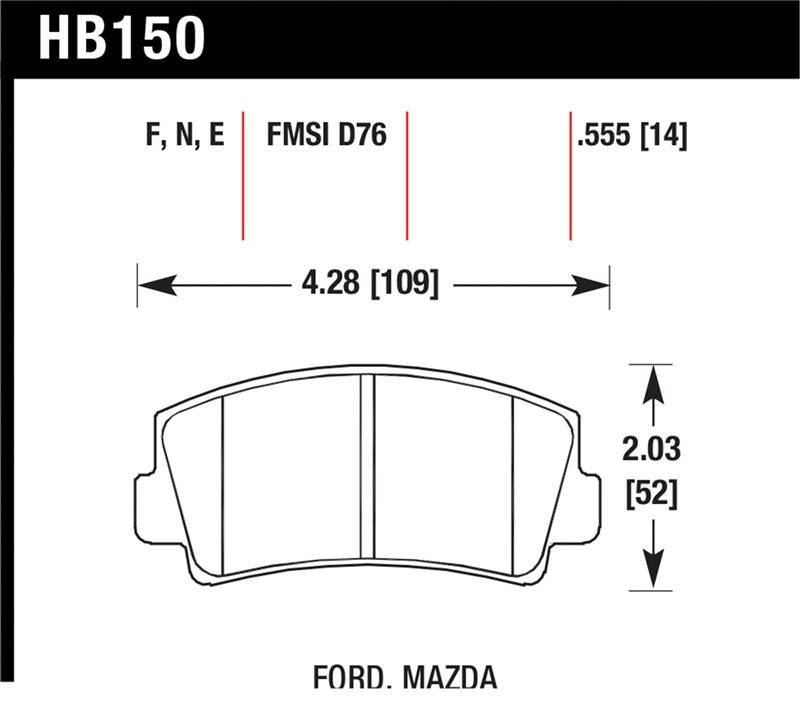 Hawk 79-84 Mazda B2000 / 70-74 RX-2 / 74-78 RX-4 / 79-85 RX-7 Blue 9012 Front Race Brake Pads