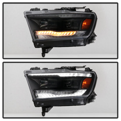 Spyder Dodge Ram 19-20 Halogen Model Projector Headlights Chrome PRO-YD-DR19HALSI-SEQ-BK 5087393