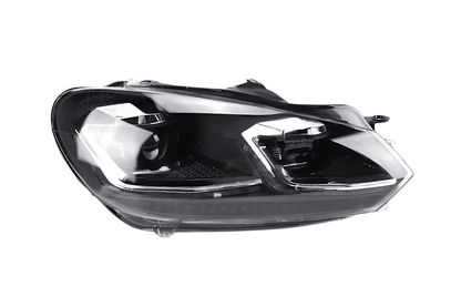 Volkswagen Golf MK6 Red, Silver, and Black Projector with Dynamic Signal LED Headlights (2009 - 2013)