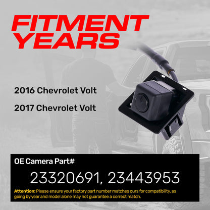 Chevrolet Volt (2016-2017) OEM Replacement Backup Camera OE Part # 23320691, 23443953