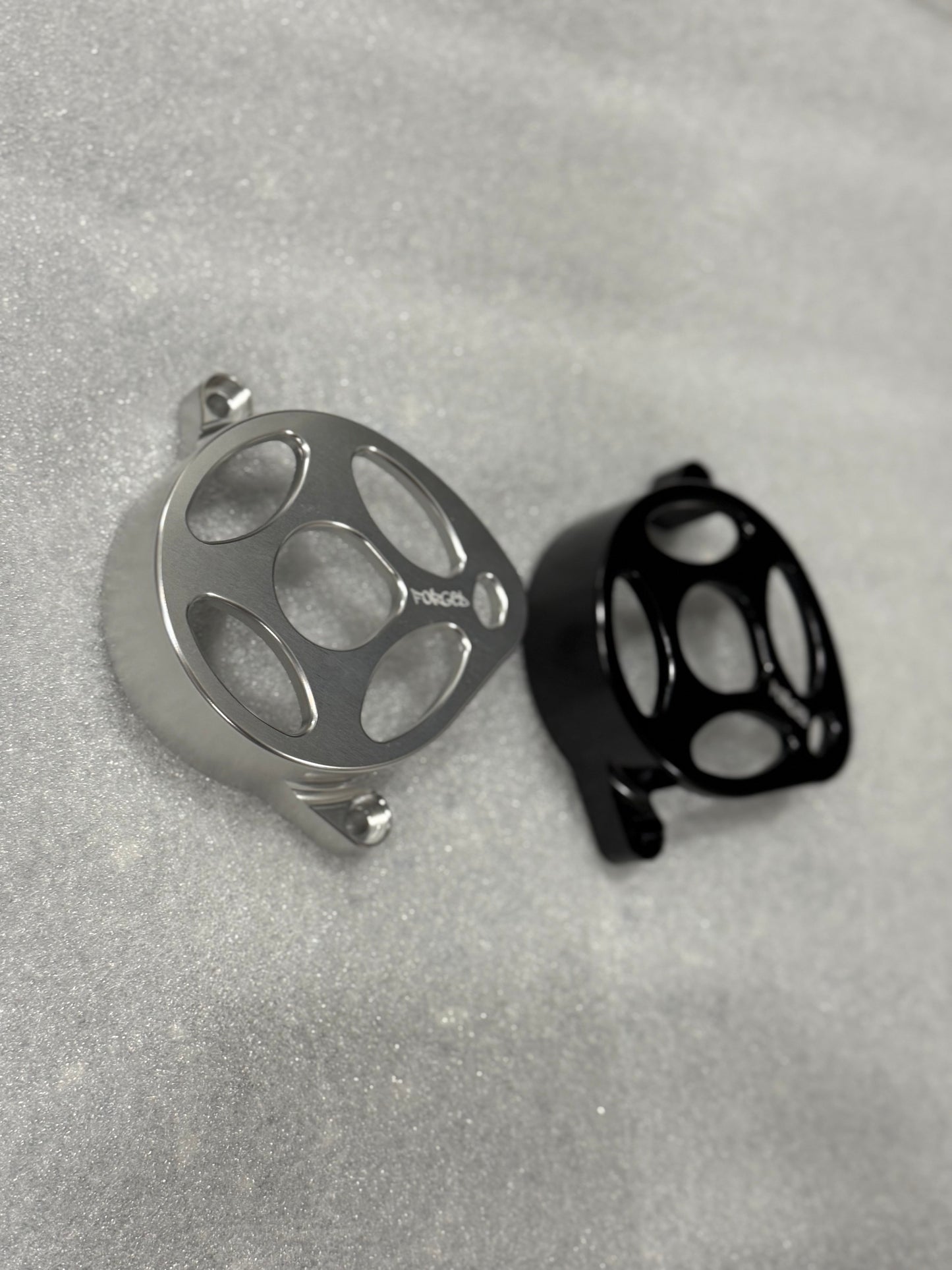 Surron Ultra Bee Metal Motor Cover | CNC Upgrade Replacement (Black & Chrome)