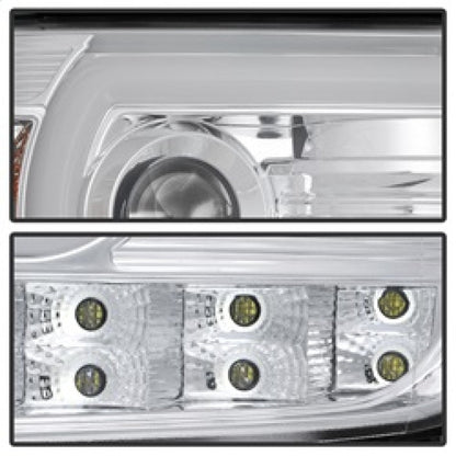 Spyder GMC Sierra 14-16 Projector Headlights Light Bar DRL Chrm PRO-YD-GS14V2-LBDRL-C 5080868