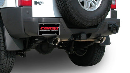 Corsa Performance 06-08 Hummer H3 3.5L Polished Sport Cat-Back Exhaust