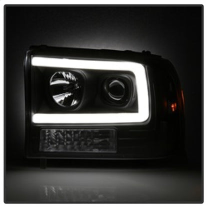 Spyder 99-04 Ford F250 Super Duty Projector Headlights - Light Bar - Black PRO-YD-FF25099V2-LB-BK 5084491