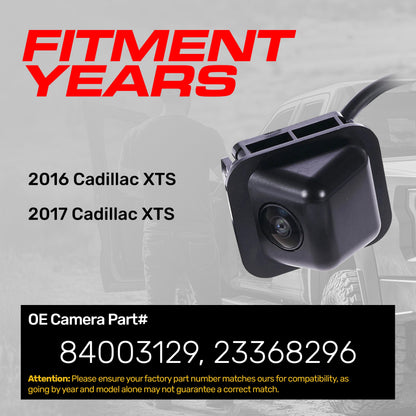 Cadillac XTS (2016-2017) OEM Replacement Backup Camera OE Part # 23368296, 84003129