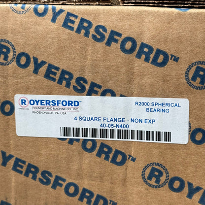 ROYERSFORD Spherical 4Bolt Flange Bearing 4"Non-Expansion SKF Inserts 40-05-N400