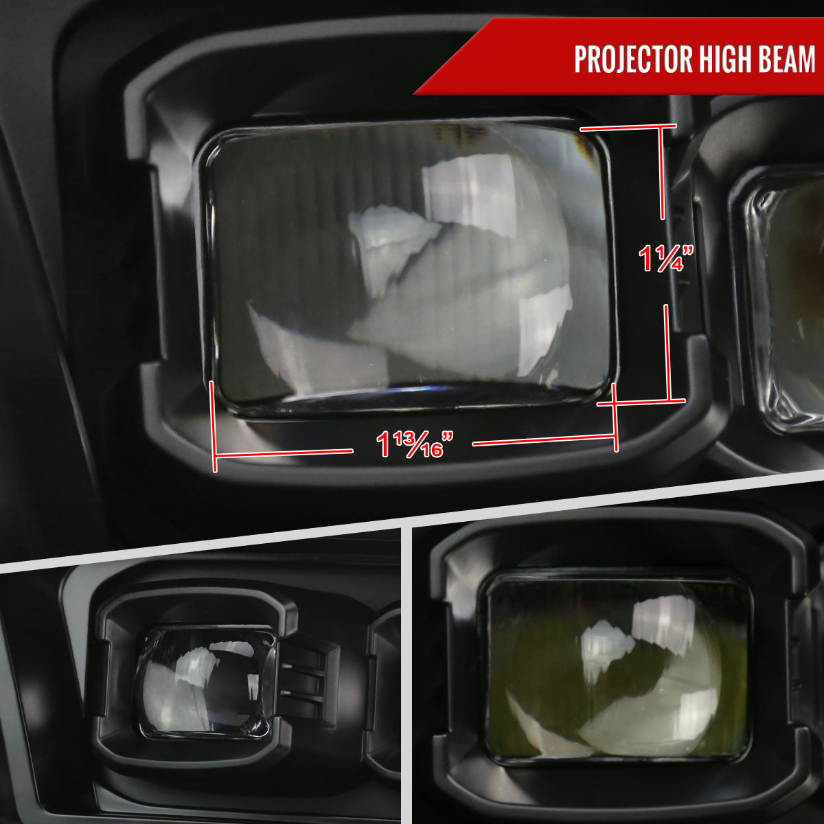 2009-2018 Dodge RAM 1500 / 2019 RAM Classic / 2010-2018 RAM 2500 3500 Projector Headlights w/ Amber LED Sequential Turn Signal (Matte Black Housing/Clear Lens)