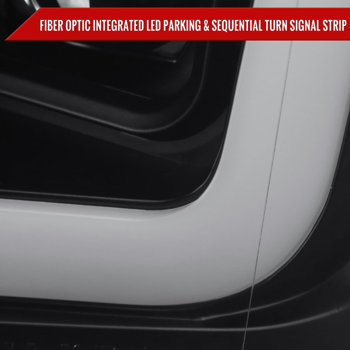 2018-2020 Ford F-150 Projector Headlights w/ Amber LED Sequential Turn Signal Lights (Matte Black Housing / Clear Lens)