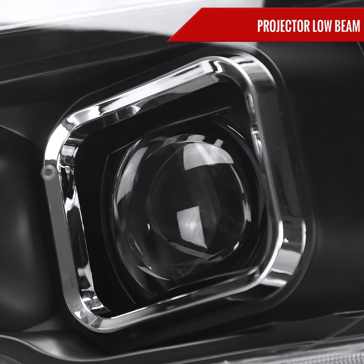 2009-2018 Dodge RAM 1500  / 2019-2021 RAM Classic / 2010-2018 RAM 2500 3500 Projector Headlights w/ Amber LED Sequential Turn Signal (Matte Black Housing/Clear Lens)