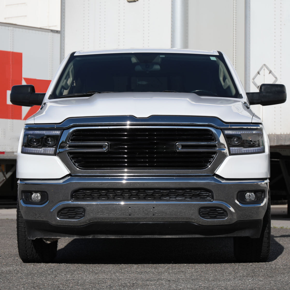 2019â€“2024 Dodge RAM 1500 Projector Headlights w/ Amber LED Sequential Turn Signals & Startup Animation (Matte Black Housing / Clear Lens)