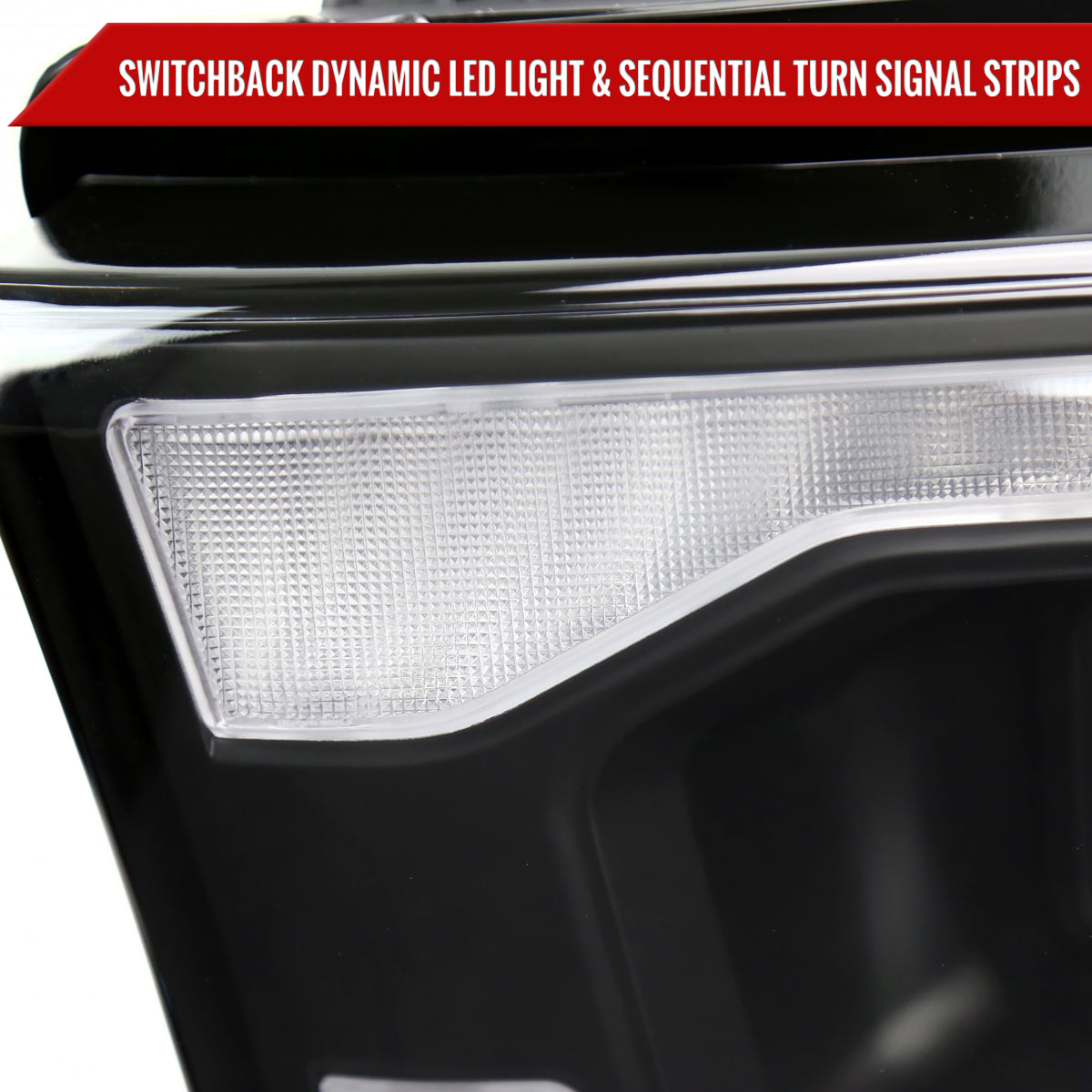 2019-2024 Dodge RAM 2500/3500/4500/5500 Projector Headlights w/ Amber LED Sequential Turn Signal & Starup Animation (Matte Black Housing/Clear Lens)