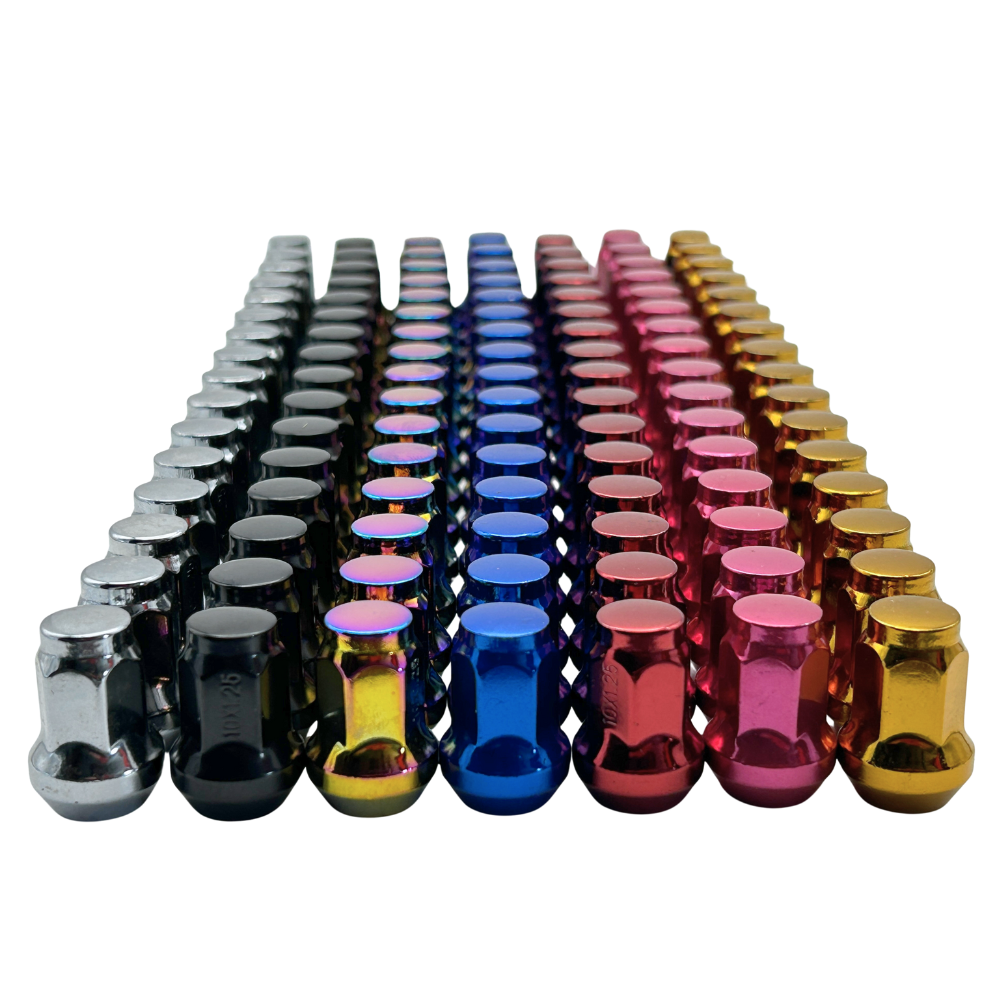 16 Pack M10x1.25 Closed End Tapered Colored ATV UTV Lug Nuts