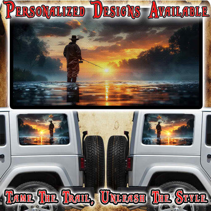 fishing Rear quarter window see through graphic.
