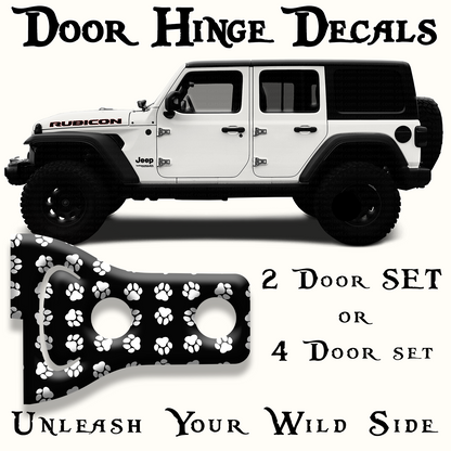 Paw prints Door hinge decals 4