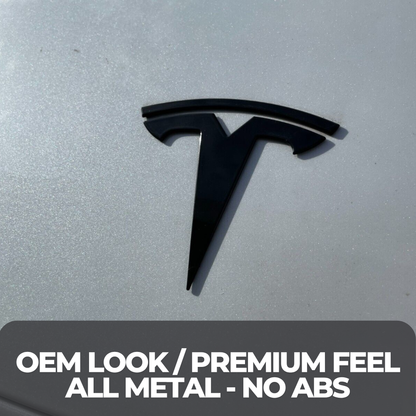 T Logo Emblem - Front - Matte Black | Tesla Model 3 & Model Y