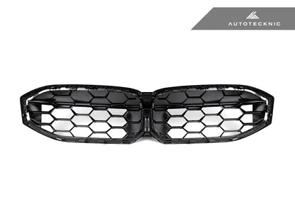 AutoTecknic Dry Carbon Fiber Honeycomb Front Grille - BMW G20 3-Series LCI