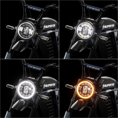 7" Skull Head LED Headlight for Super73