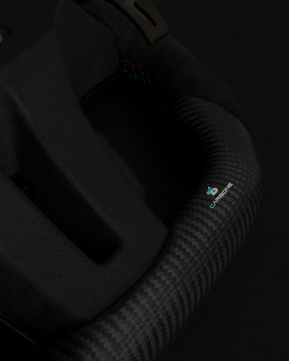 BMW Alcantara Flat Bottom Matte Carbon Fiber Steering Wheel for G Chassis- Carbone's Signature Design for G20 G30 G80 G82 M3 M4 M2 M340i
