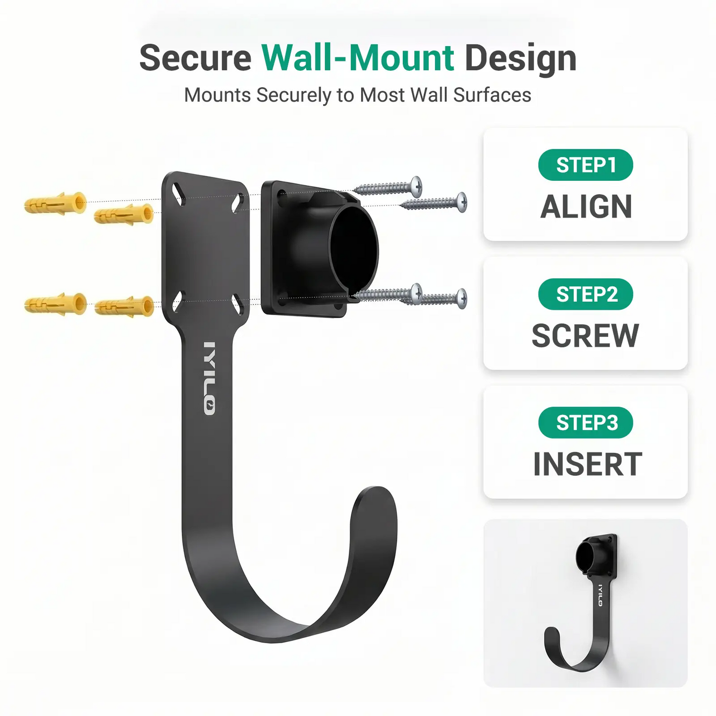 IYILO J1772 EV Charger Cable Holder & Connector Holster