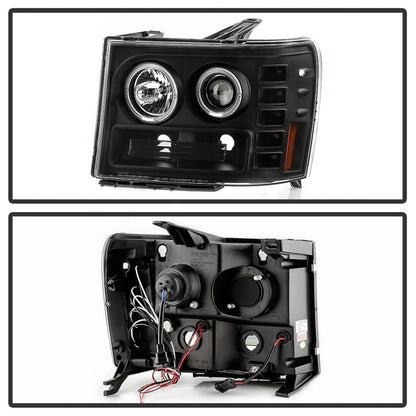 Spyder GMC Sierra 1500/GMC Sierra Denali 08-13 Projector LED Halo- LED All Blk PRO-YD-GS07-HL-BKV2 5086020