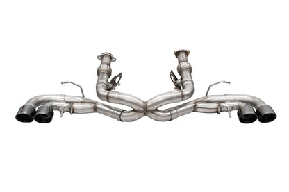 Corsa 2020 Corvette C8 3in Xtreme Cat-Back Exhaust 4.5in Black Quad Tips - Deletes stock AFM Valve 21104BLK