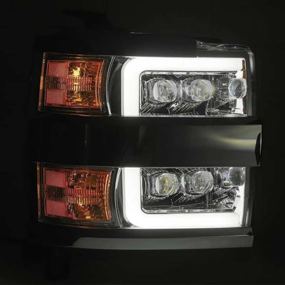 AlphaRex 15-18 Chevy 2500HD NOVA LED Proj Headlights Plank Style Black w/Activ Light/Seq Signal/DRL 880227 *Discontinued