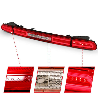ANZO 08-10 Dodge Challenger LED Taillights - Red/Clear w/Sequential Turn Signal 321348