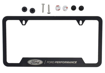 Ford Racing Stainless Steel Ford Performance License Plate Frame - Black M-1828-SS304BK