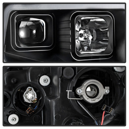 SPYDER xTune 14-17 Toyota Tundra DRL LED Light Bar Projector Headlights - Black (PRO-JH-TTU14-LB-BK) 9043024