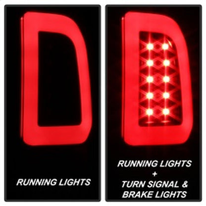 Spyder 97-03 Ford F150 Stylsd. F250/350 V3 Light Bar LED Tail Lights - Blk ALT-YD-FF15097V3-LBLED-BK 5084231