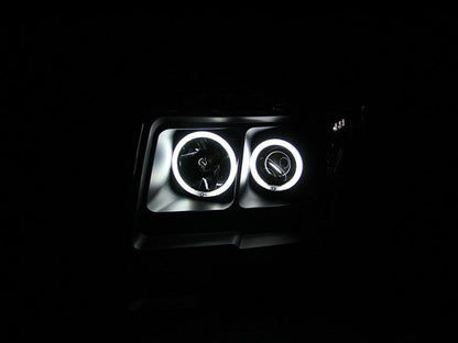 Anzo 2009-2014 Ford F-150 Projector Headlights w/ Halo Black (CCFL)