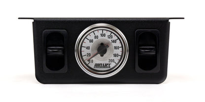 AIRLIFT Dual Needle Gauge with two paddle switches- 200 PSI