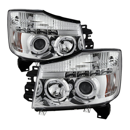 Spyder Nissan Titan 04-14/Armada 04-07 Projector Headlights LED Halo LED Chrm PRO-YD-NTI04-HL-C 5011589