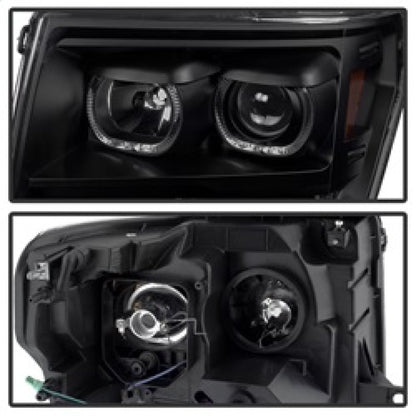 SPYDER Xtune Ford F150 09-14 Projector Headlights Halogen Model Only LED Halo Black PRO-JH-FF15009-CFB-BK 9032226