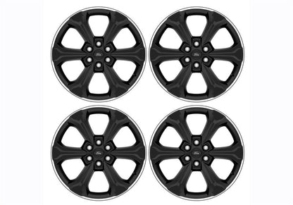 Ford Racing 2024 F-150 22in Wheel Kit - Black w/Machined Face M-1007K-S2295BA